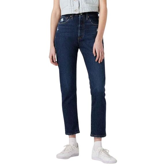 Levis Womens/Ladies 501 Skinny Jeans / Dark Blue - Picture 4 of 4